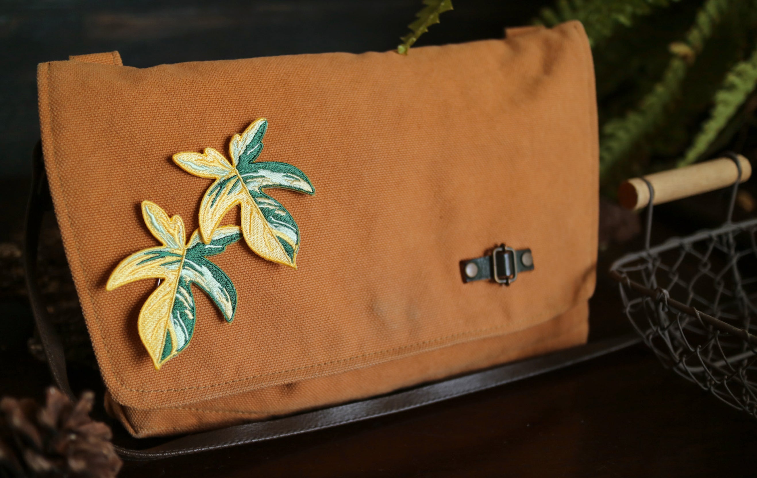 Philodendron Embroidered Patches with Pin Backs