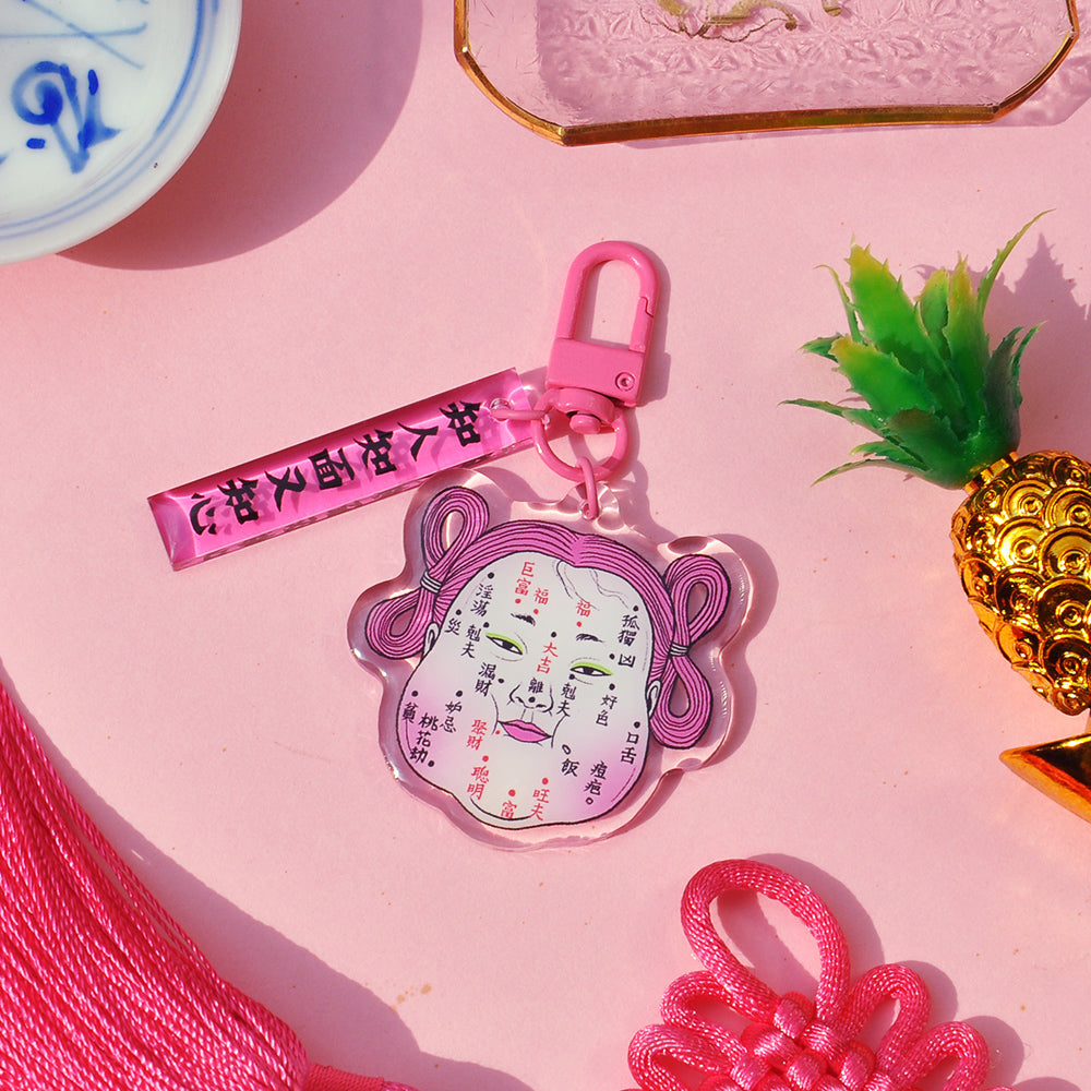 Facial Mole Keychain