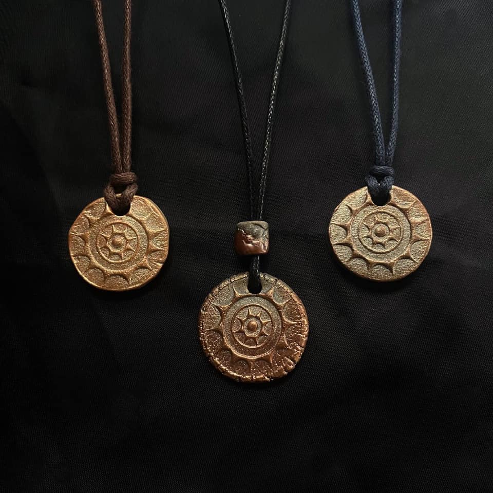 Wood-fired "Boat Eye" Necklace