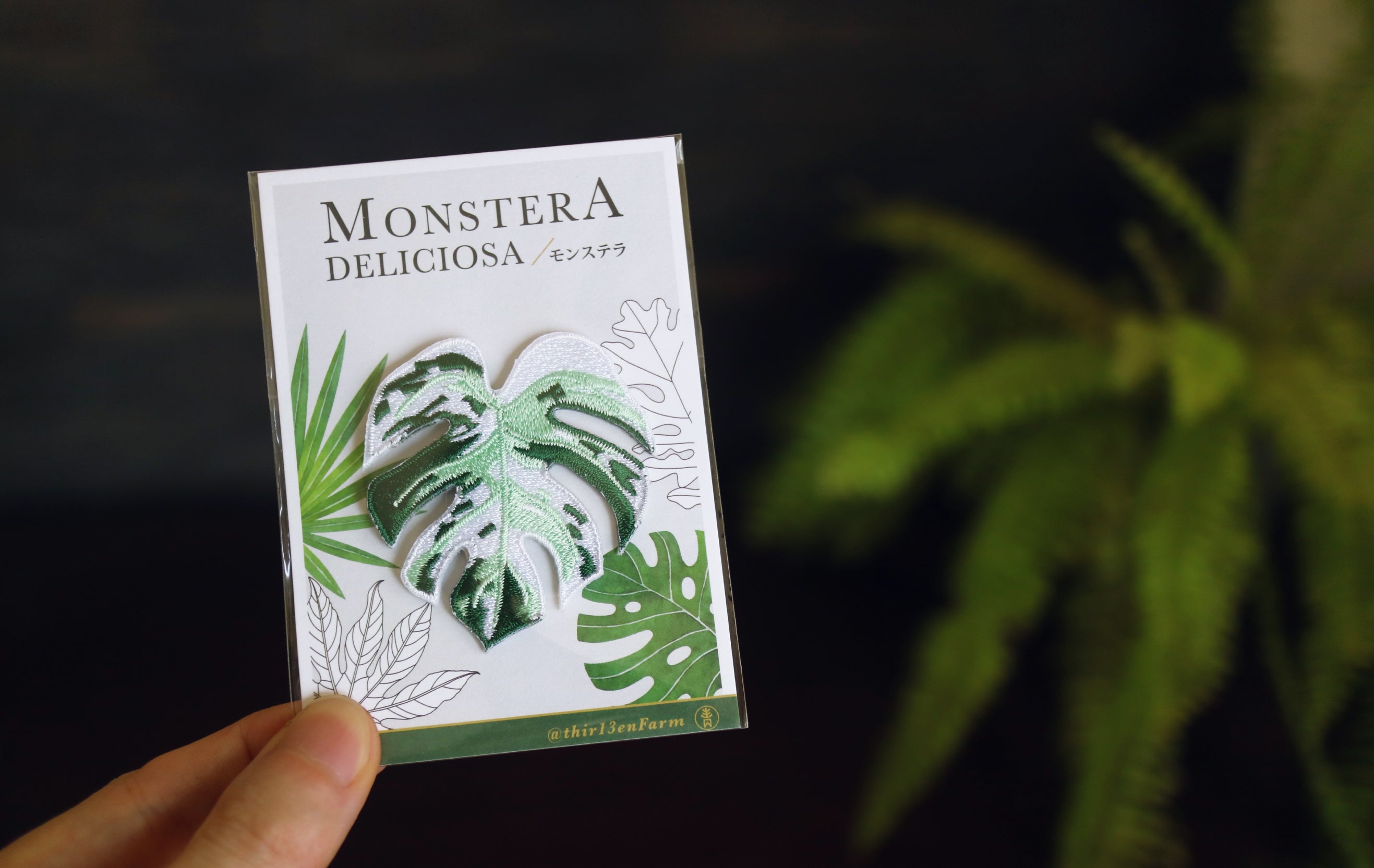 Monstera Embroidered Patches with Pin Backs