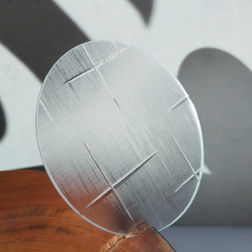 Cross-Pattern Window-Cut Glass Coaster