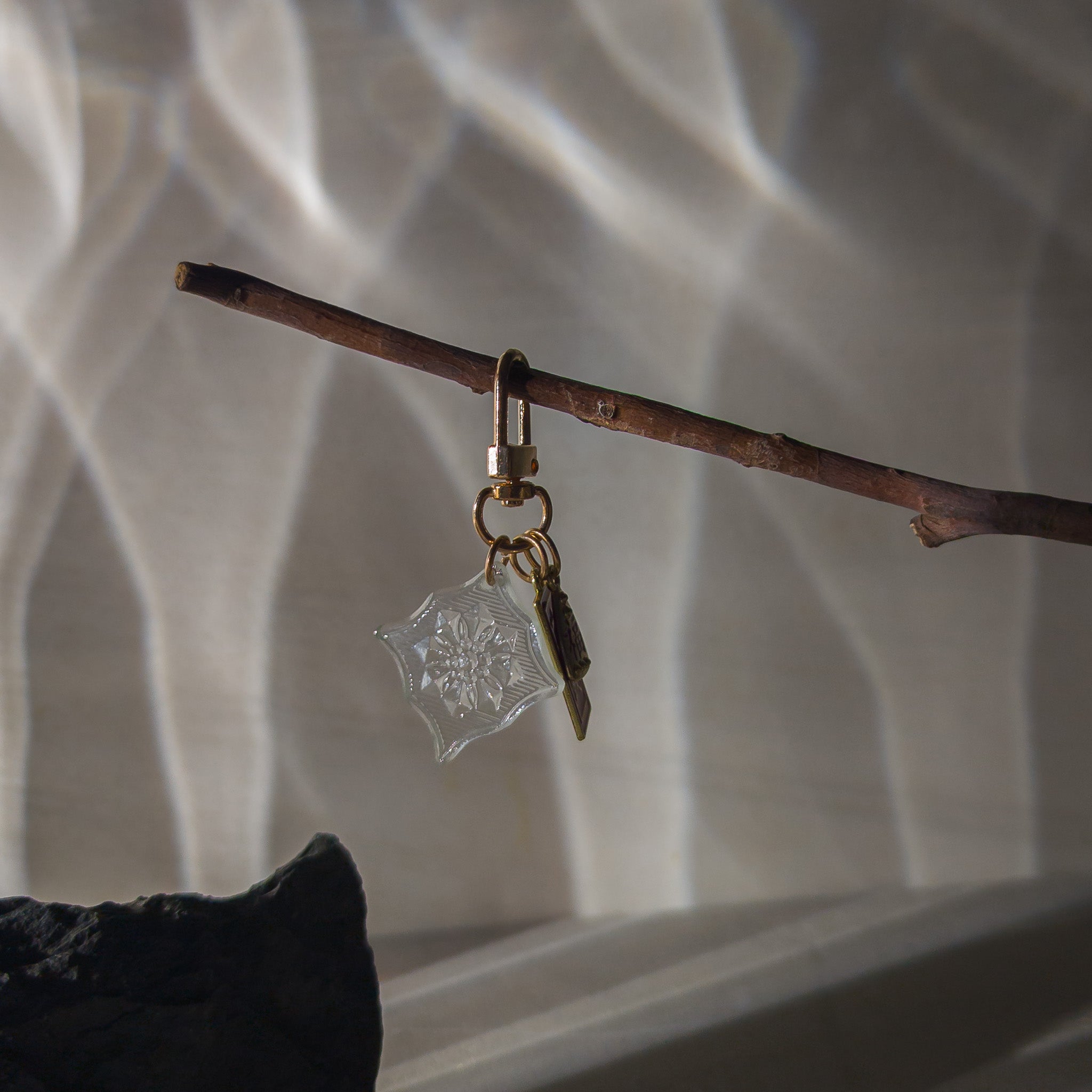 Begonia Charm Keychain