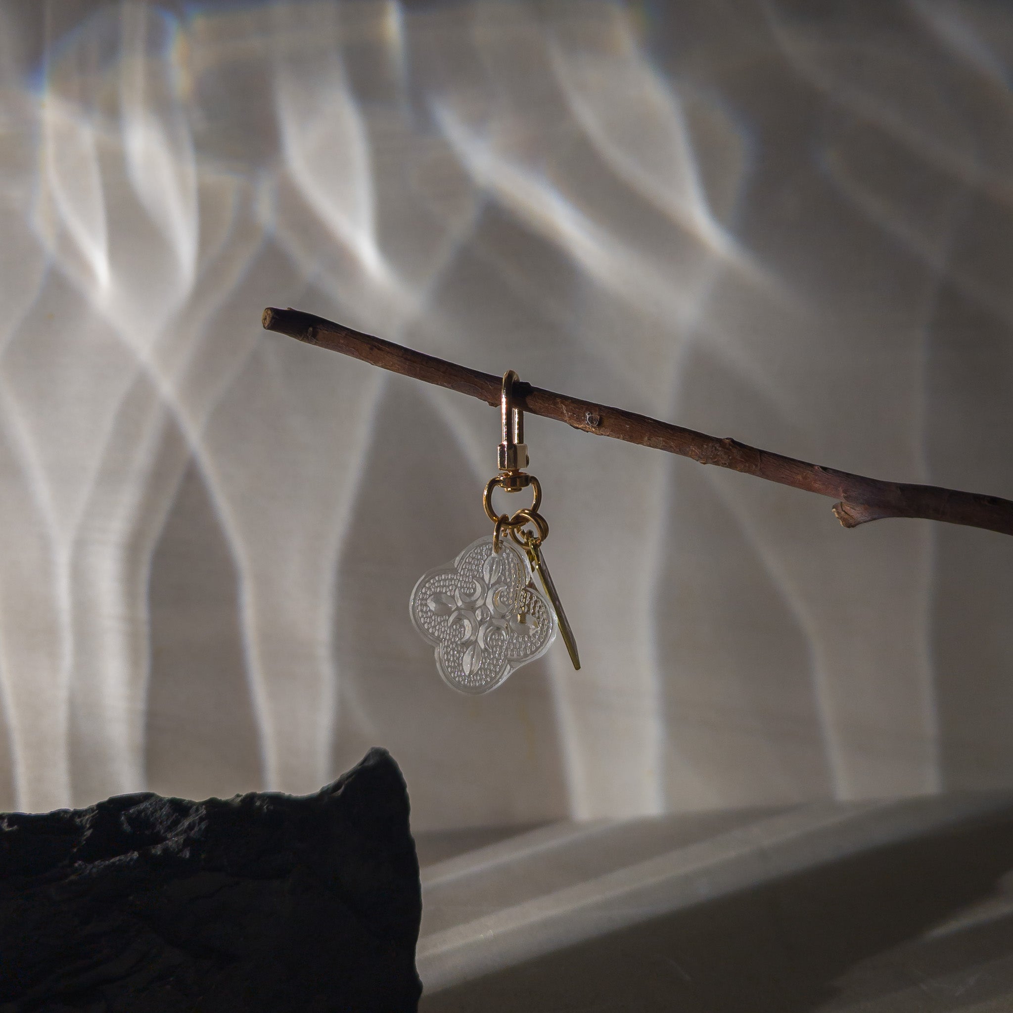 Begonia Charm Keychain