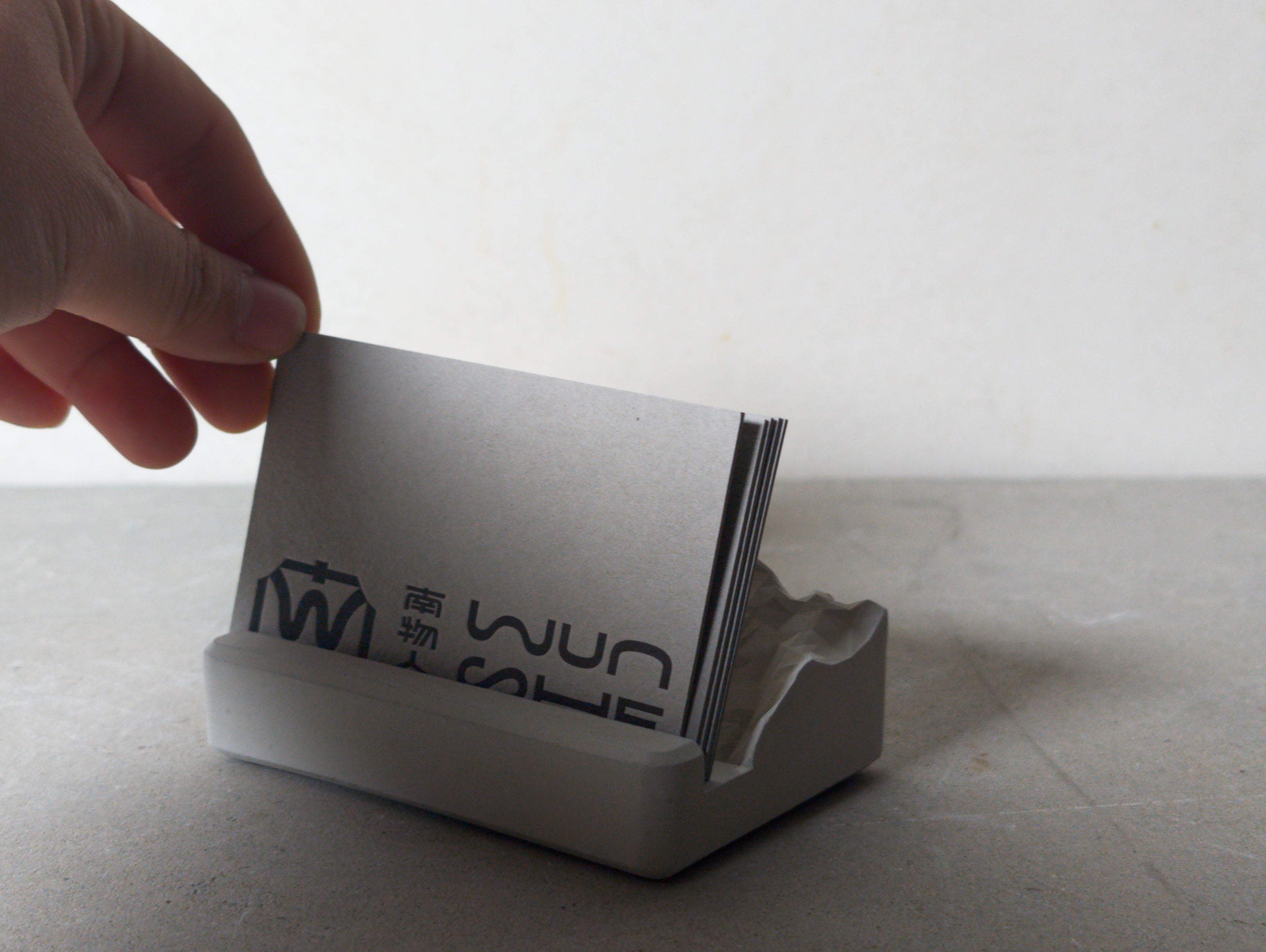Yushan Cement Business Card and Phone Holder