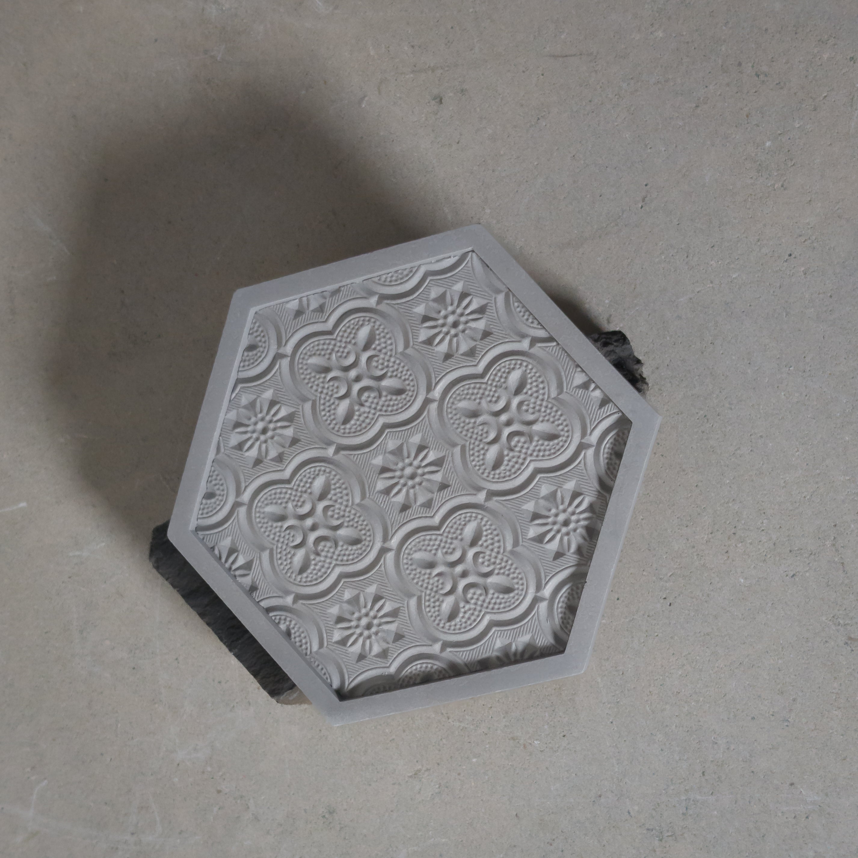 Begonia Flower Cement Coaster