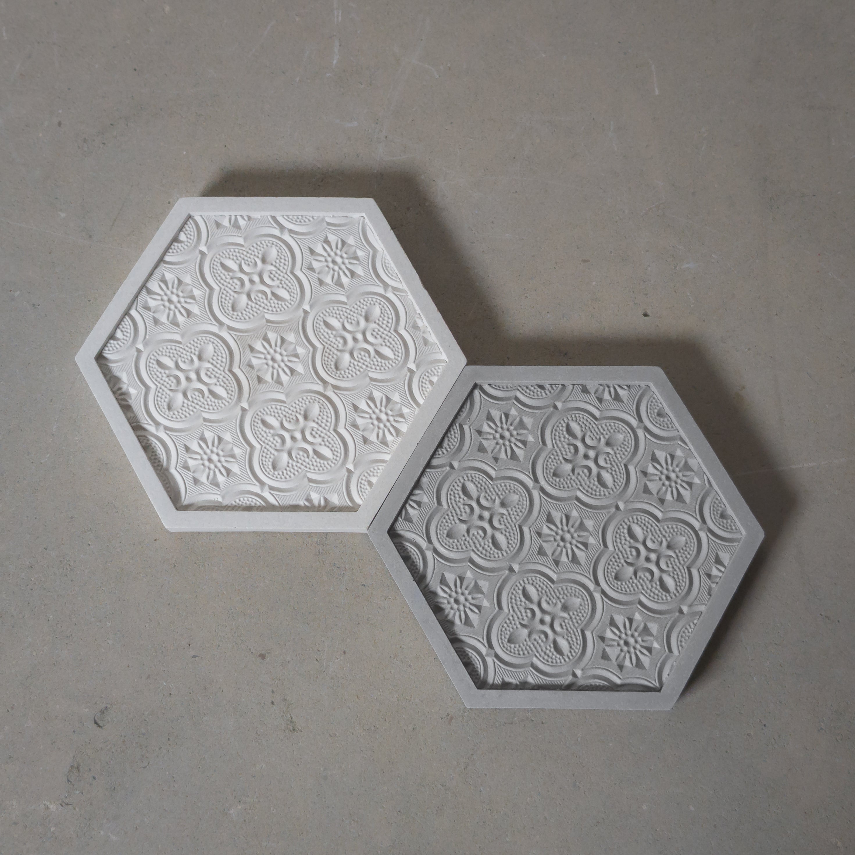 Begonia Flower Cement Coaster