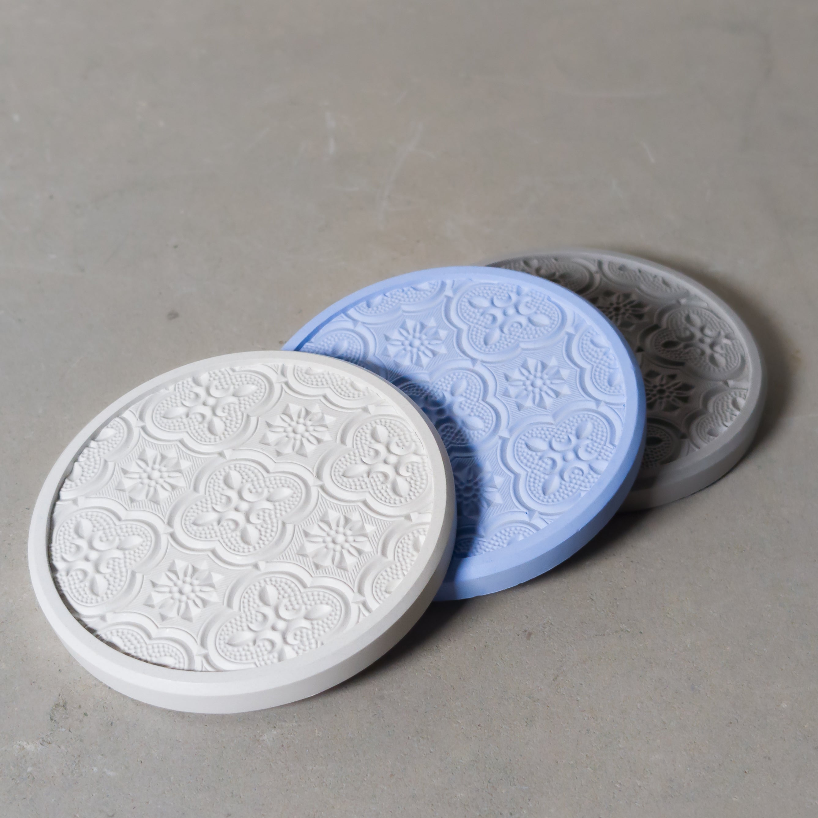 Begonia Flower Cement Coaster