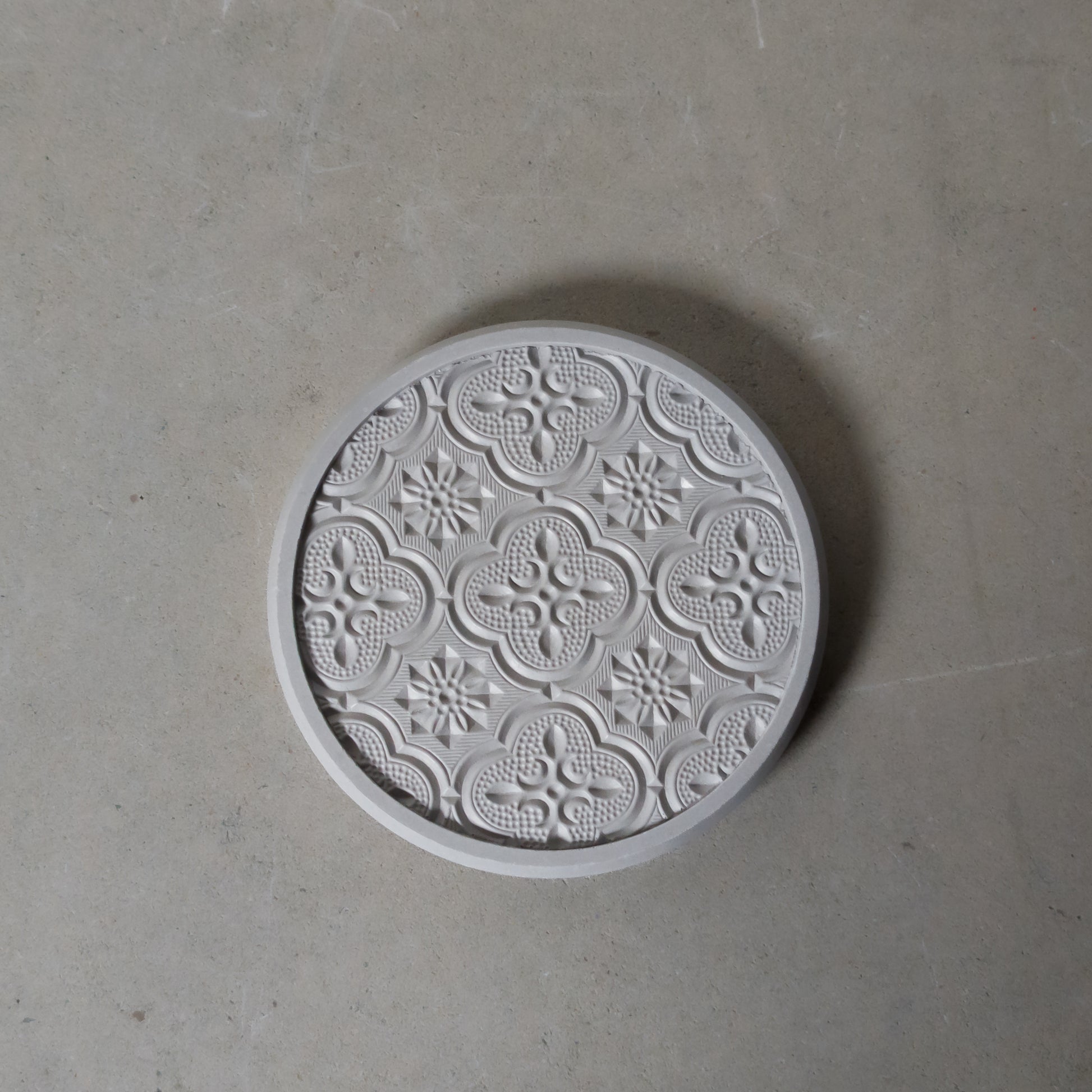 Begonia Flower Cement Coaster