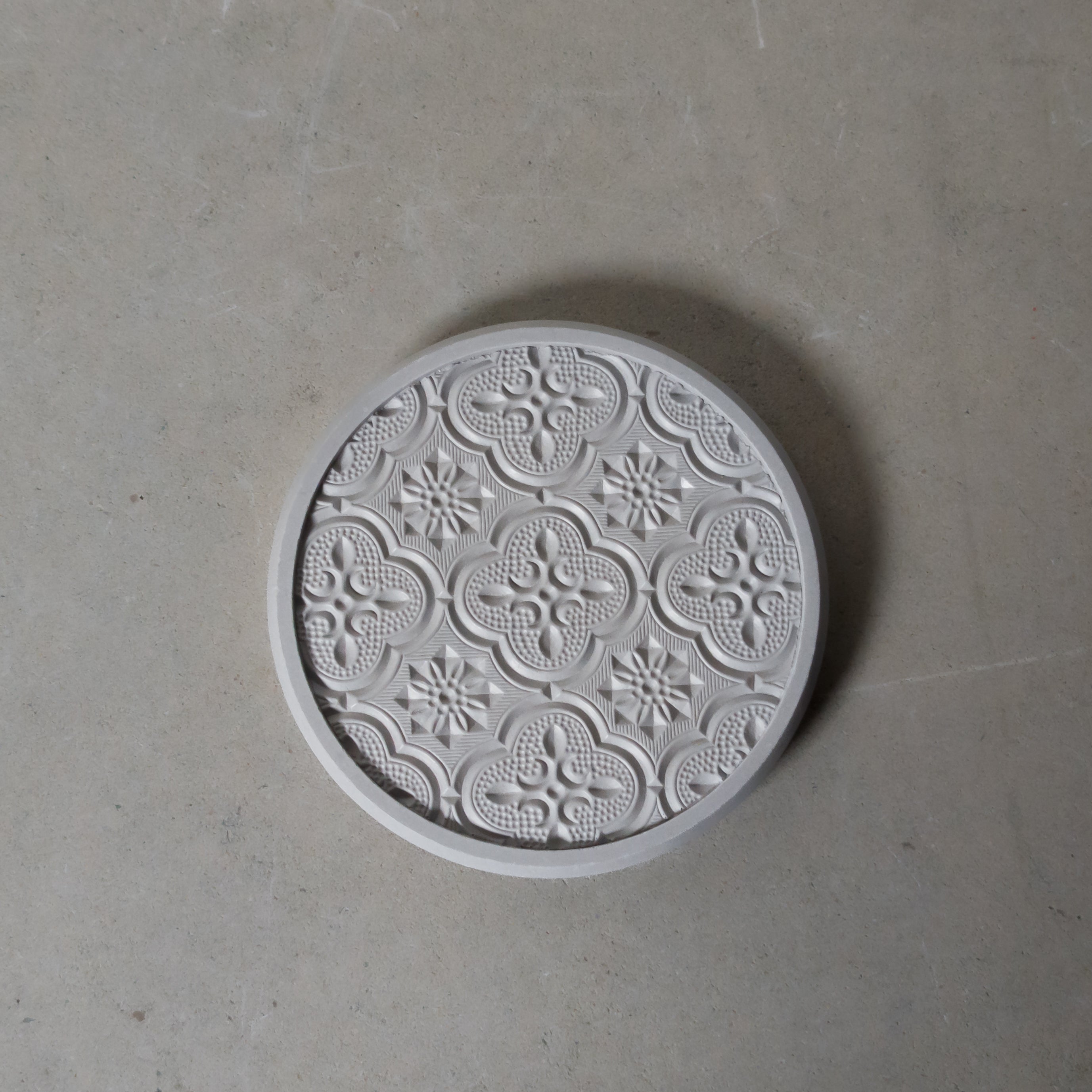 Begonia Flower Cement Coaster