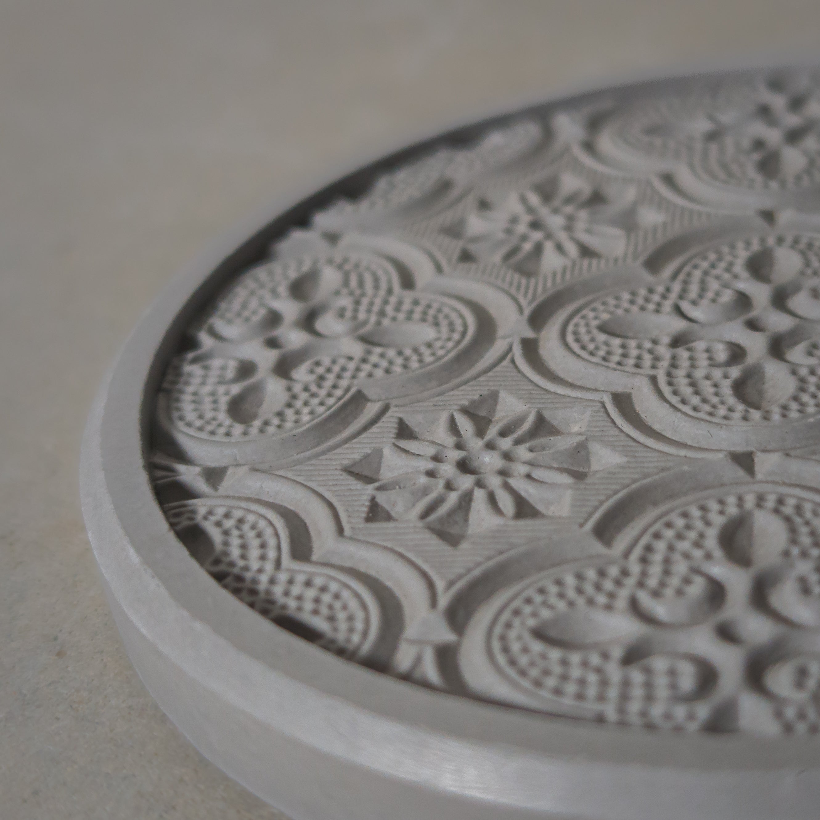 Begonia Flower Cement Coaster