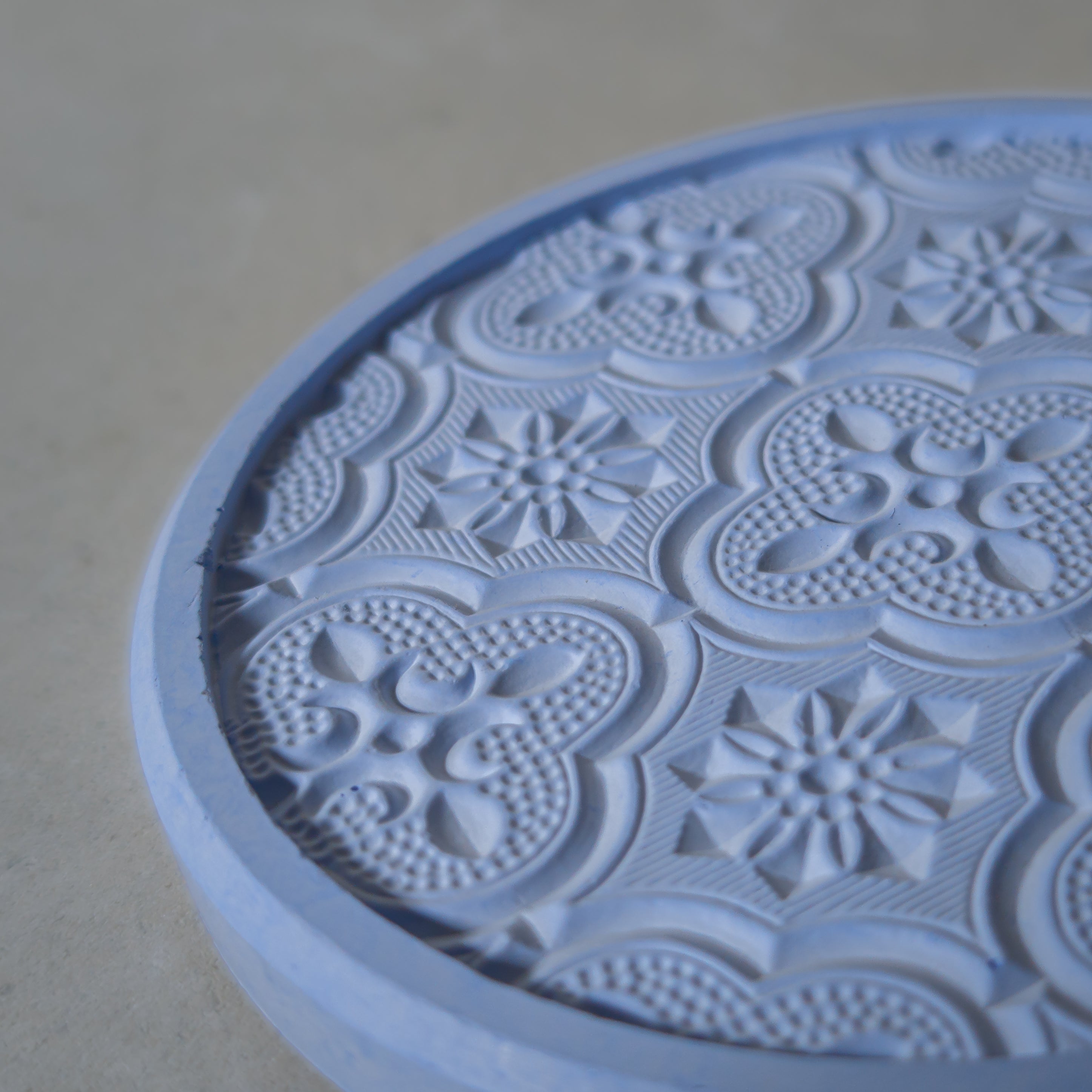 Begonia Flower Cement Coaster