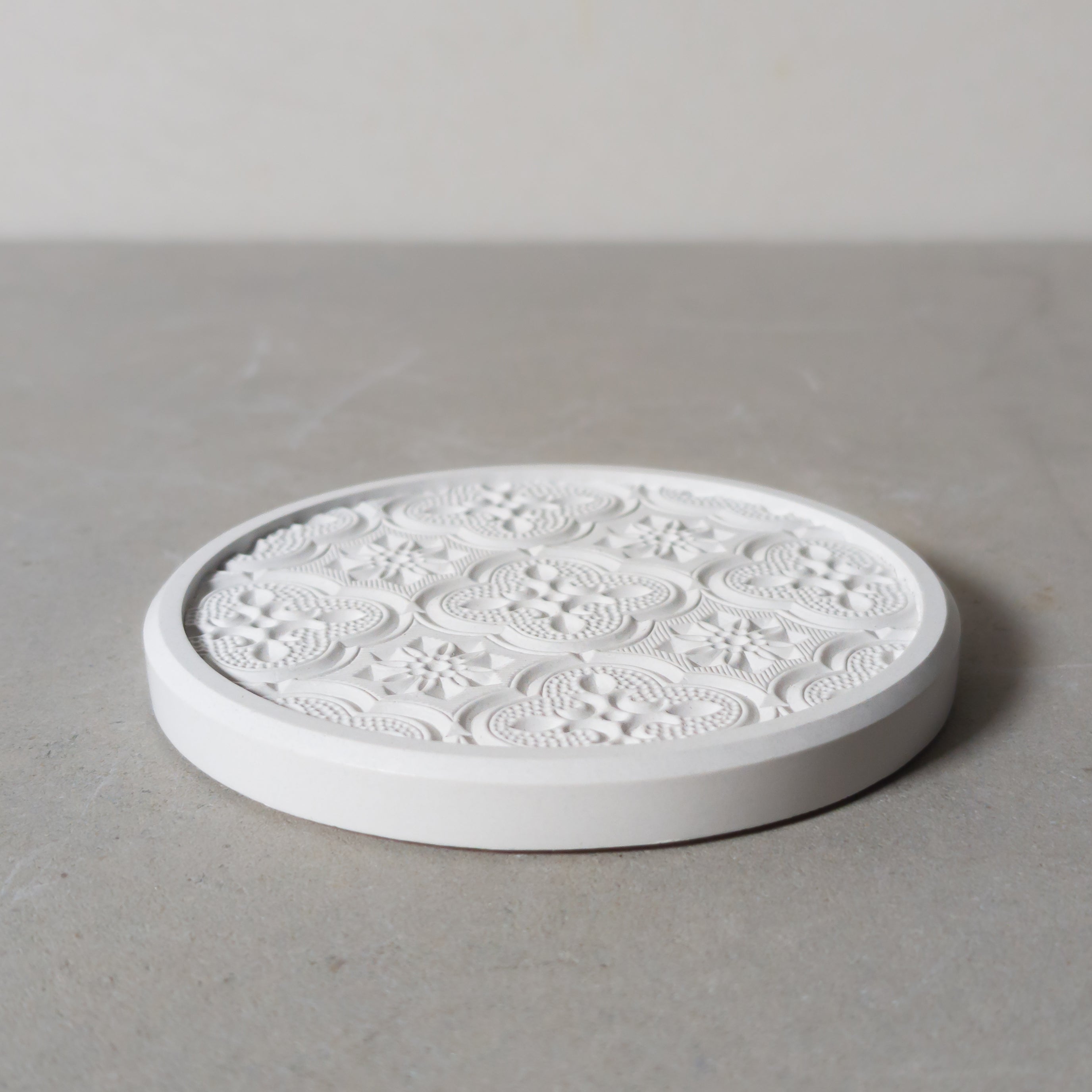 Begonia Flower Cement Coaster