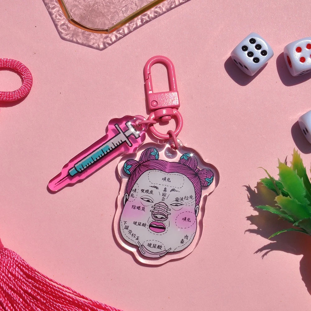 Cosmetic Face-Reading Keychain