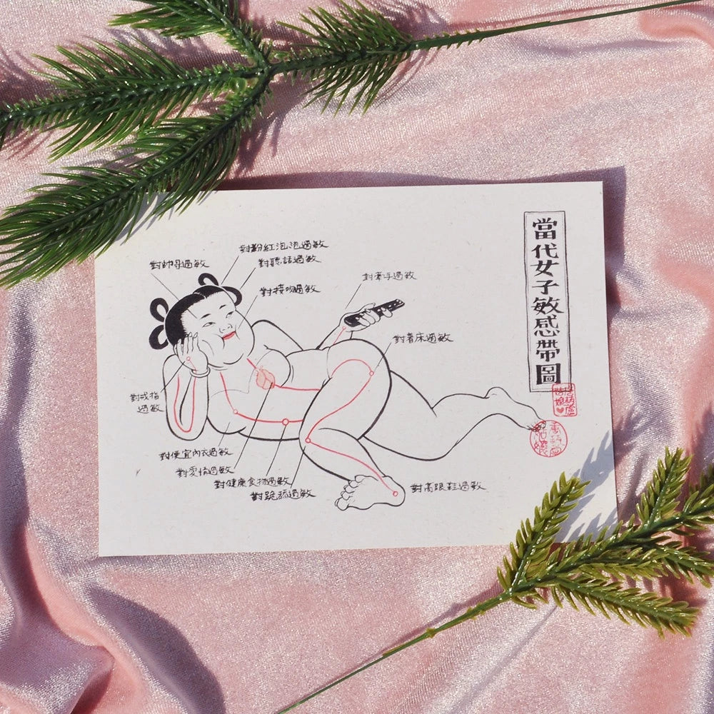 Modern Woman's Sensitivity Zones Postcard