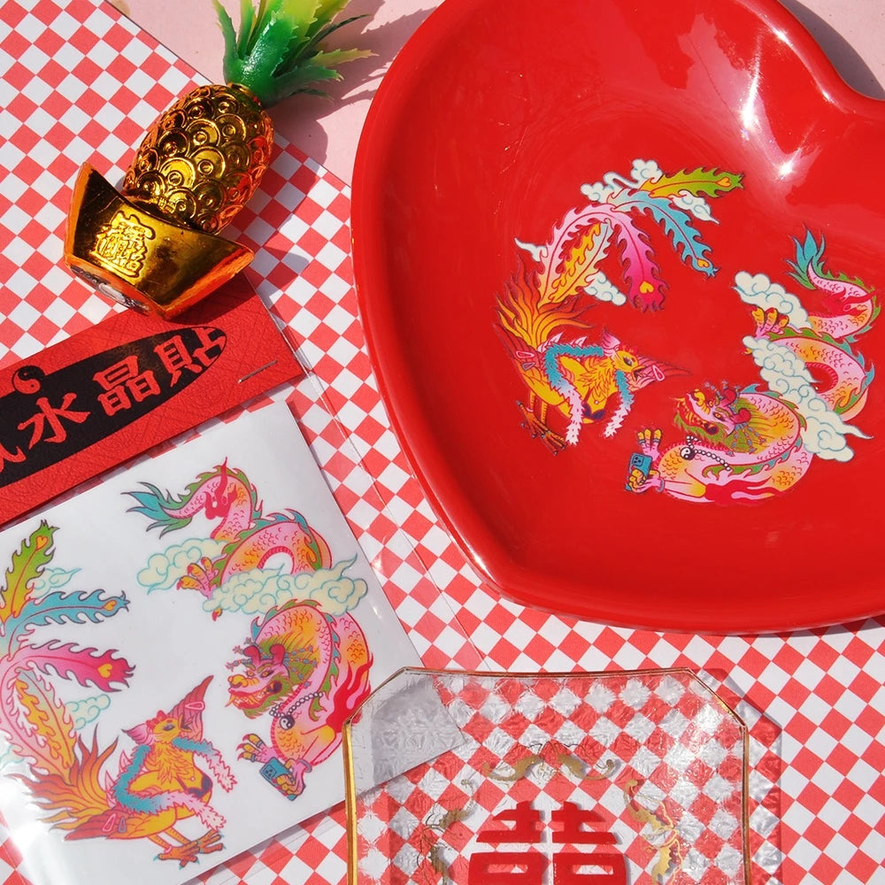 Dragon and Phoenix Crystal Sticker – Honoring the Divine