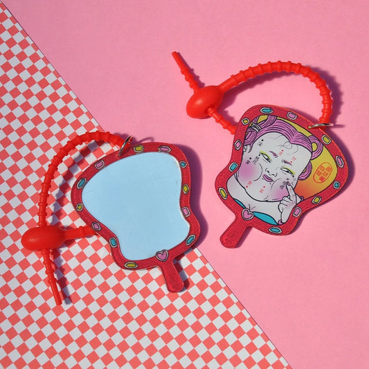 Demon-Exposing Portable Mirror Key Chain